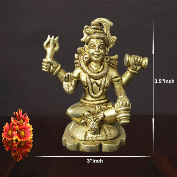 A Pure Brass Shivji Idol For Pooja Room , Home Decor , Office , Temple & Religious Gifting