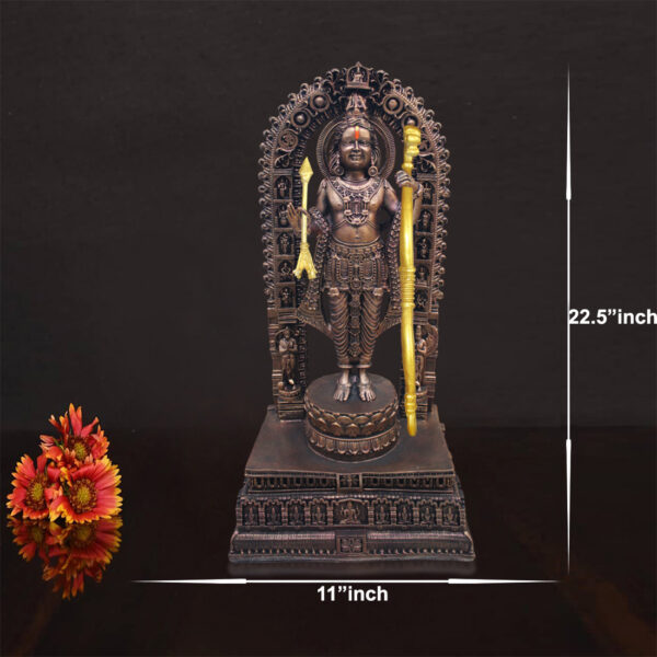 Shree Ram Lalla Ayodhya Murti | Idol Statue Showpiece for Mandir | Home Decor for Puja Room, Showcases, Corner Shelves and Gifting